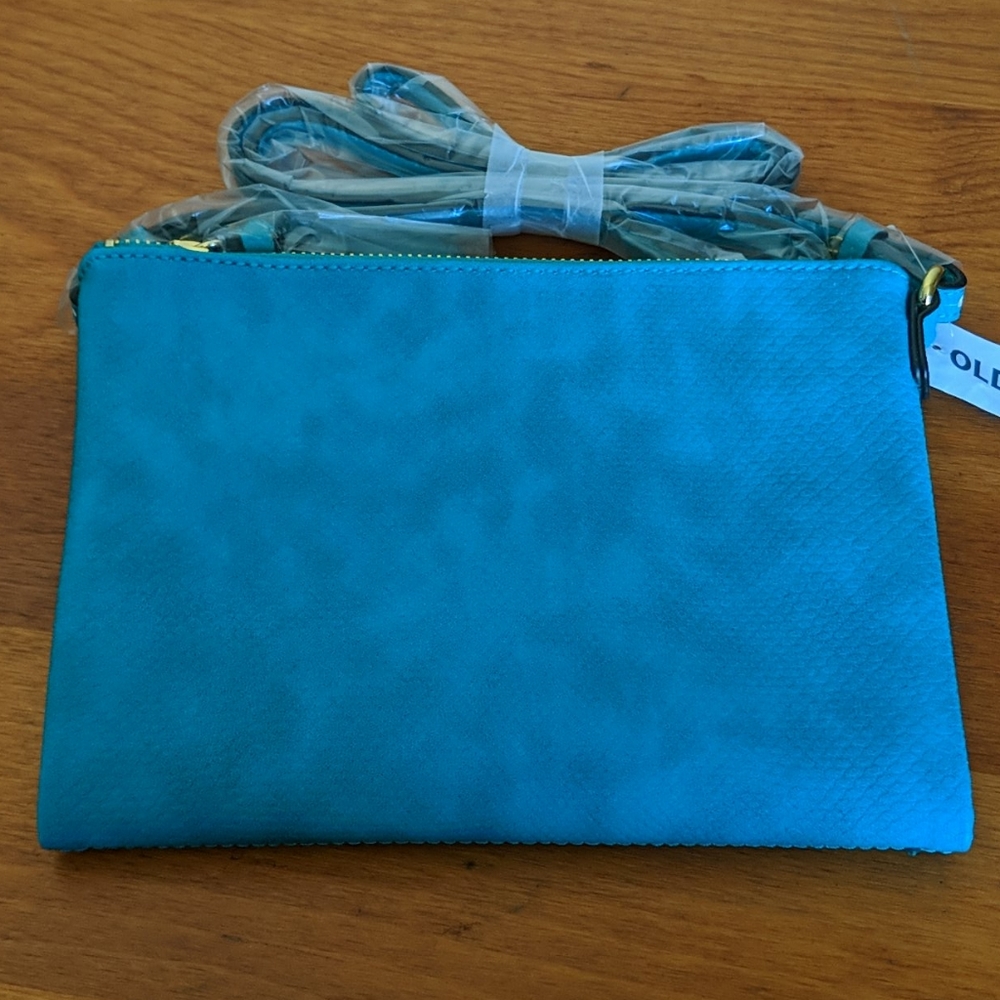 Turquoise blue crossbody bag